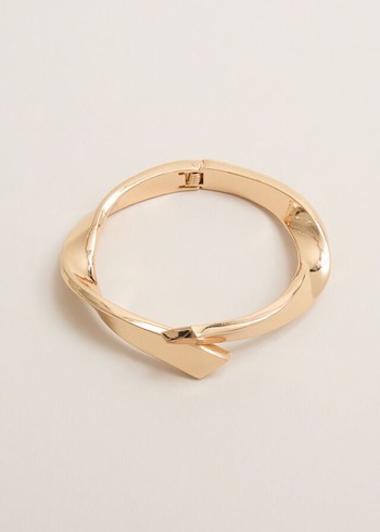 Phase Eight Gold Twisted Bangle Jewellery Gold USA | 3687290-DM